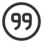 Quote Up Circle SVG Icon